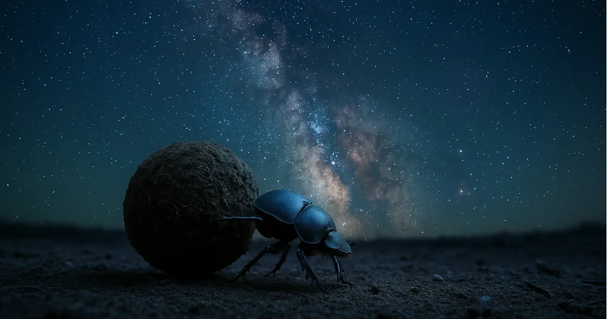 Escarabajo Pelotero bajo la Via Láctea Escarabajo Pelotero bajo las estrellas